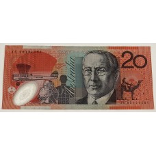 AUSTRALIA 2008 . TWENTY 20 DOLLARS BANKNOTE . STEVENS/HENRY . LAST PREFIX JC